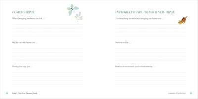 Baby's First-Year Memory Book: Memories and Milestones