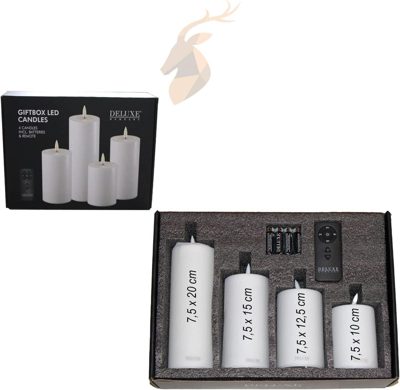 Cream Realistic LED Candle  Box Set
