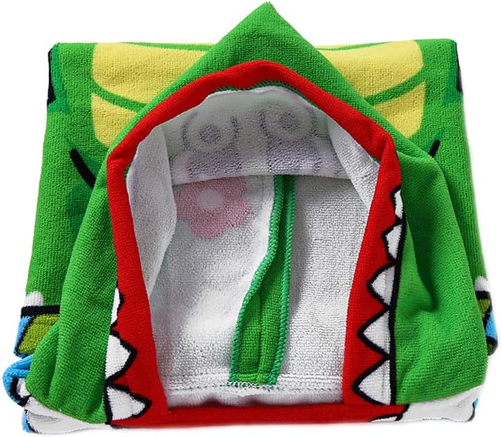 Kids Dinosaur Patterned Hoodie Towel