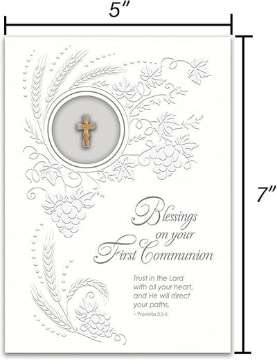 Communion Greeting Card with Lapel Pin