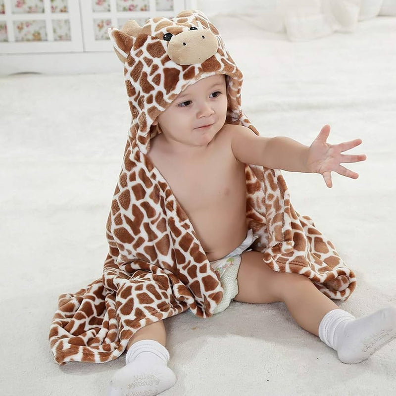 Kids Animal Themed Super Soft Hoodie Towel