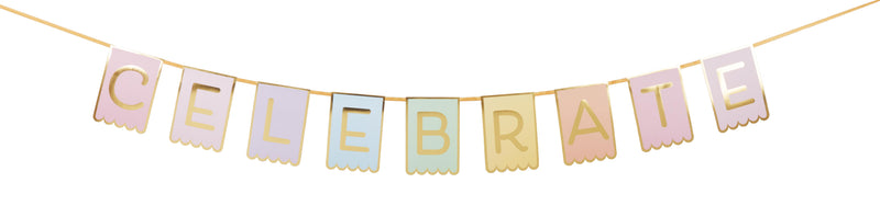 Pastel Pinwheel Party Banner