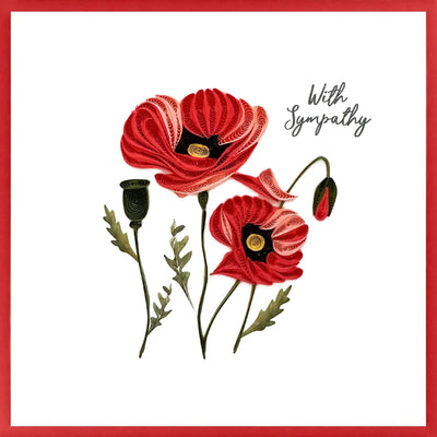 Poppies Sympathy Card