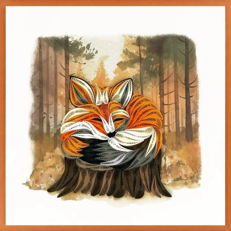 Sleeping Fox Quilling Card