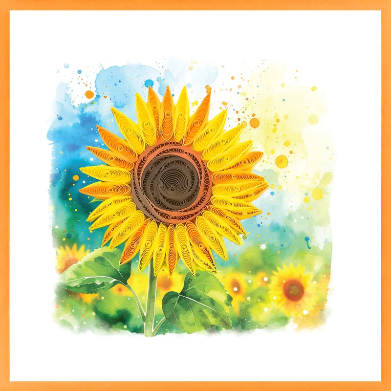 Sunflower Field Quilling Card