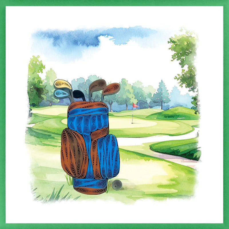 Golf Green Quilling Card