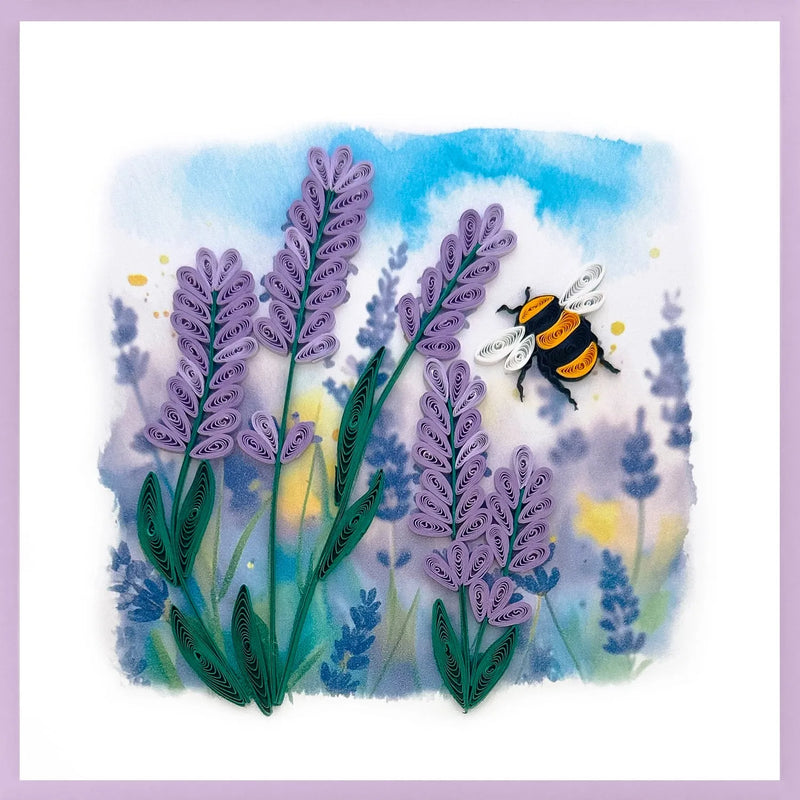 Bee Lavender Quilling Card