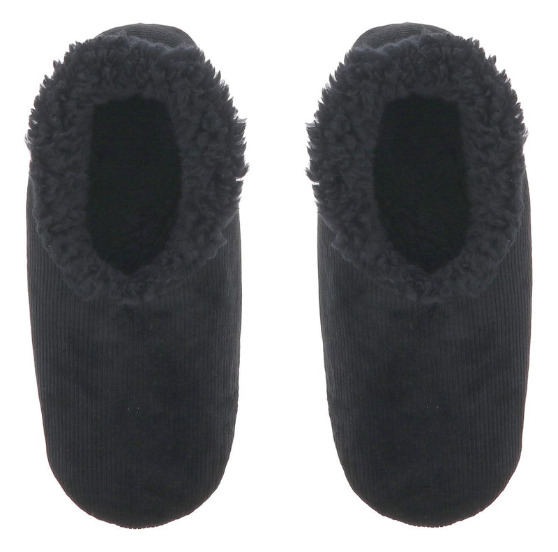 Mens Black Corduroy Slippers