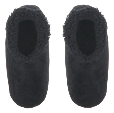Mens Black Corduroy Slippers