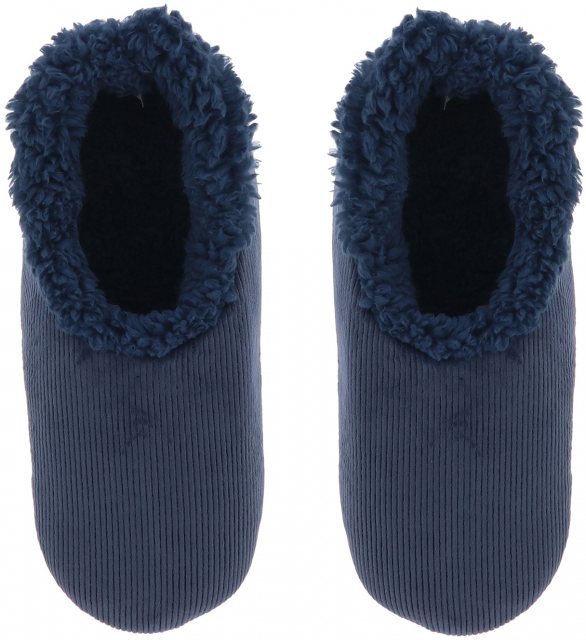Mens Navy Corduroy Slippers
