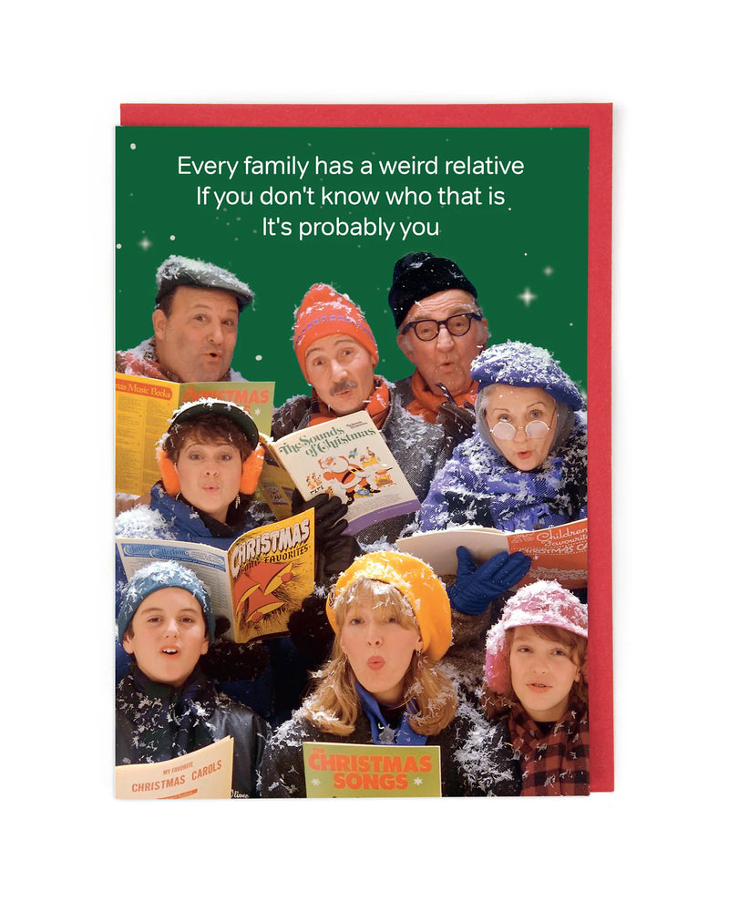 Weird Family Funny  Christmas Card