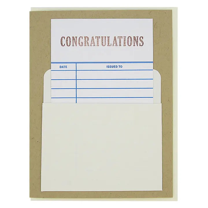 Library Congratulations Greeting Card