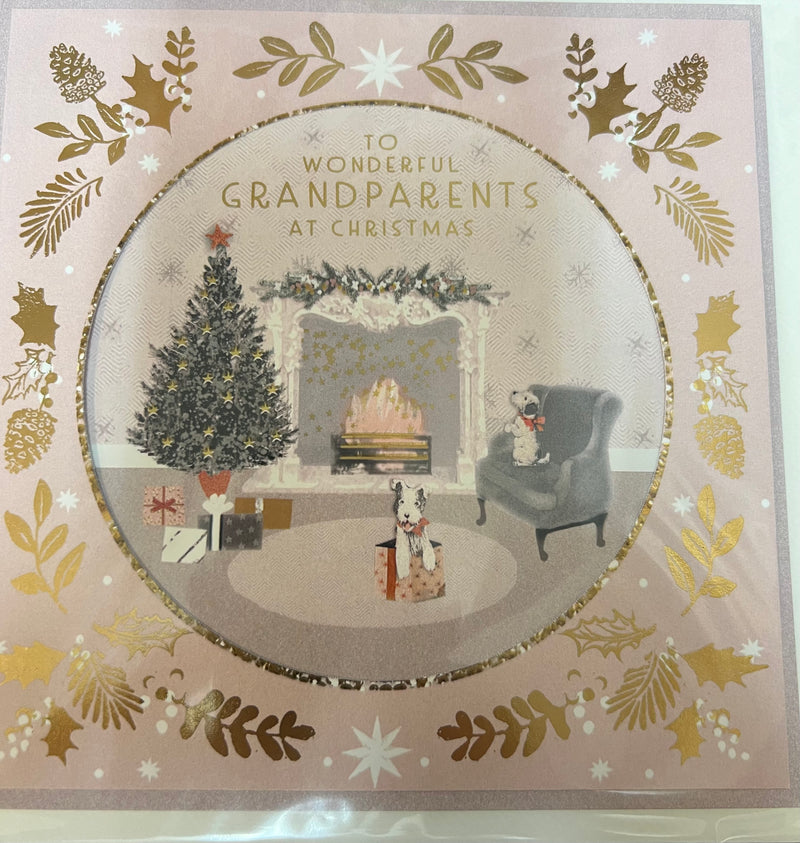 To Wonderful Grandparents at Christmas Card