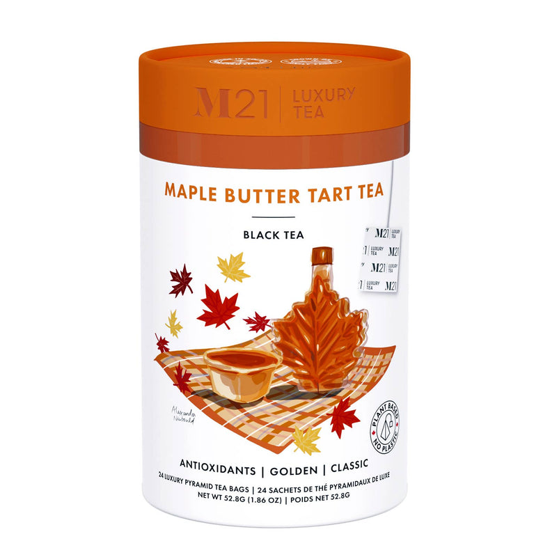 Maple Butter Tart Luxury Organic  Tea – 24 Pyramid Bags