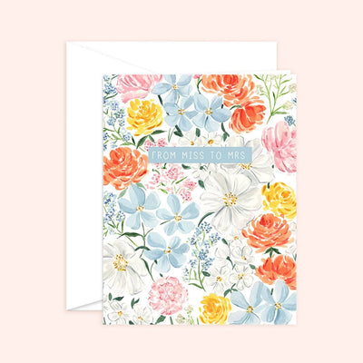 Floral Miss to Mrs. Card | Bridal Shower Card