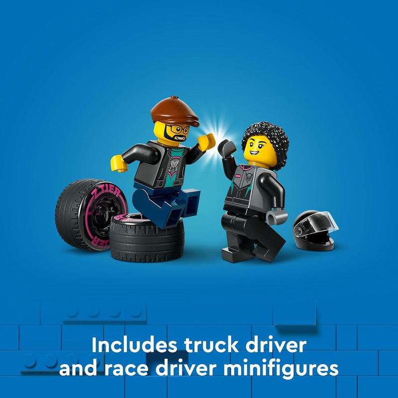 LEGO® City Race Car and Car Carrier Truck Building Toy