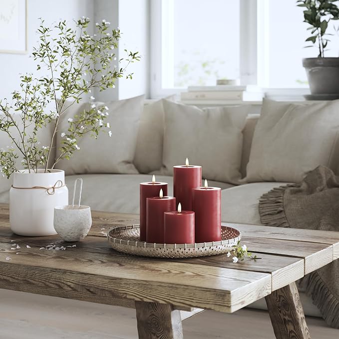 Bordeaux Realistic LED Candle  Box Set