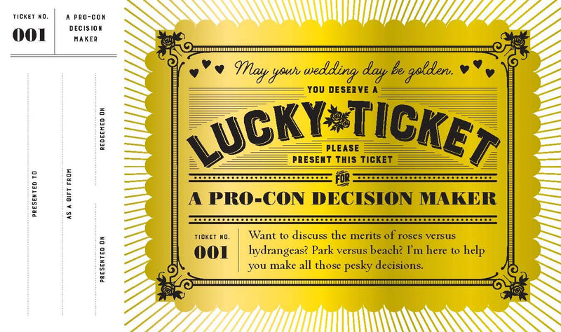 Lucky Tickets for the Bride to Be