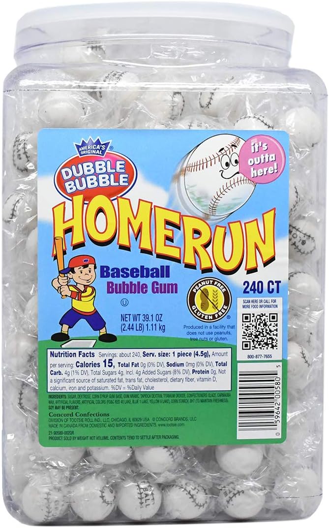 Dubble Bubble Home Run Baseball Bubble Gum
