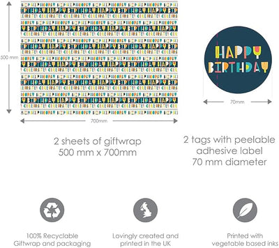 Happy Birthday Gift Wrap Pack
