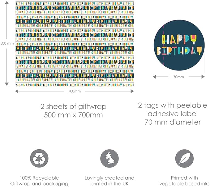 Happy Birthday Gift Wrap Pack