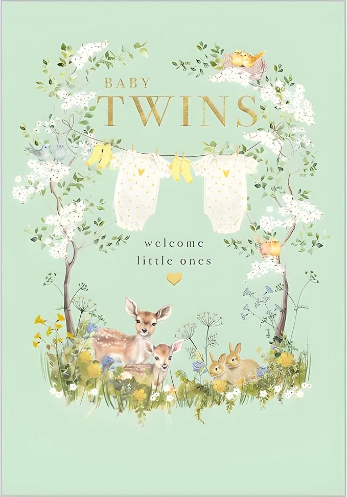 Twins New Baby Card