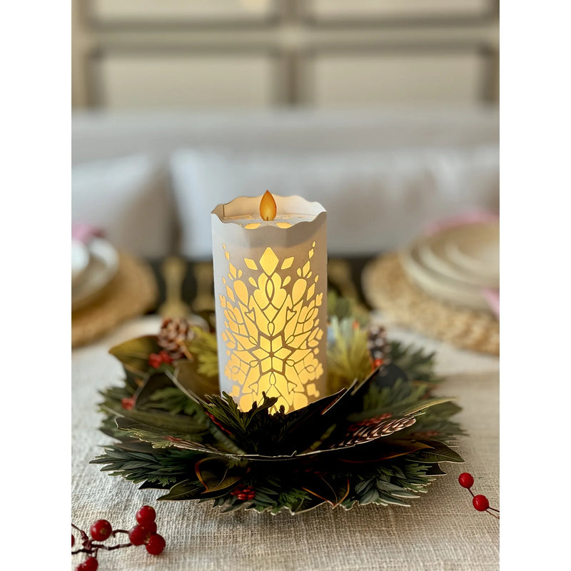 Light Up Holiday Candle Pop-Up Greeting Card