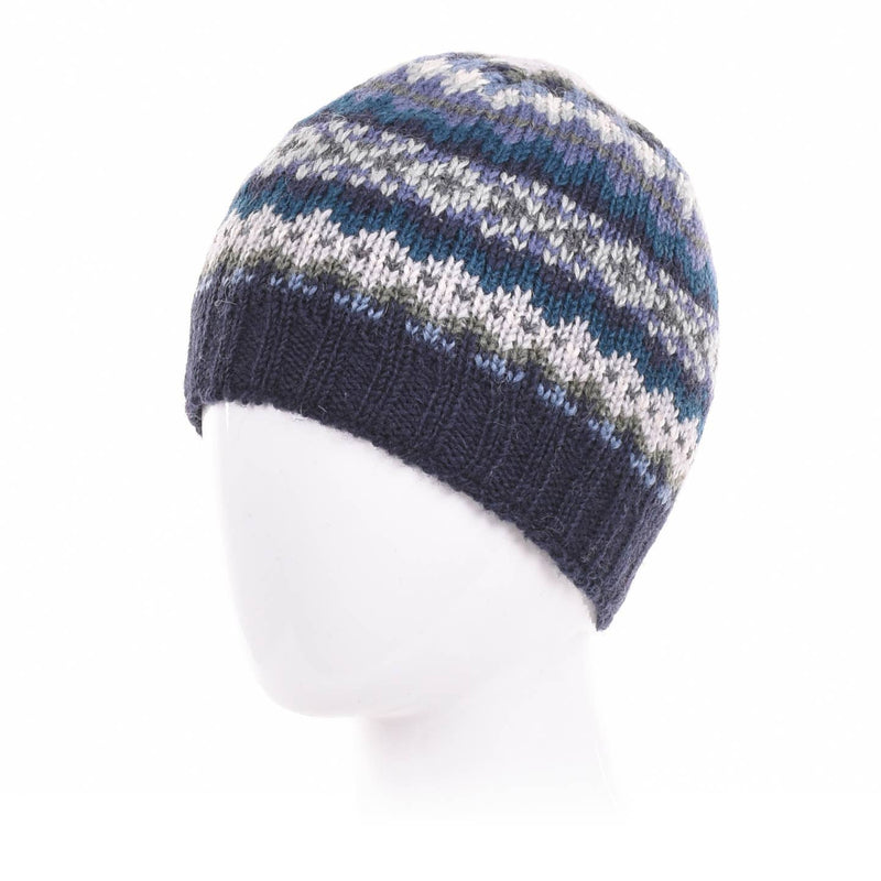 Lost Horizons Canada - Lincoln Wool Beanie Hat with Nordic Pattern
