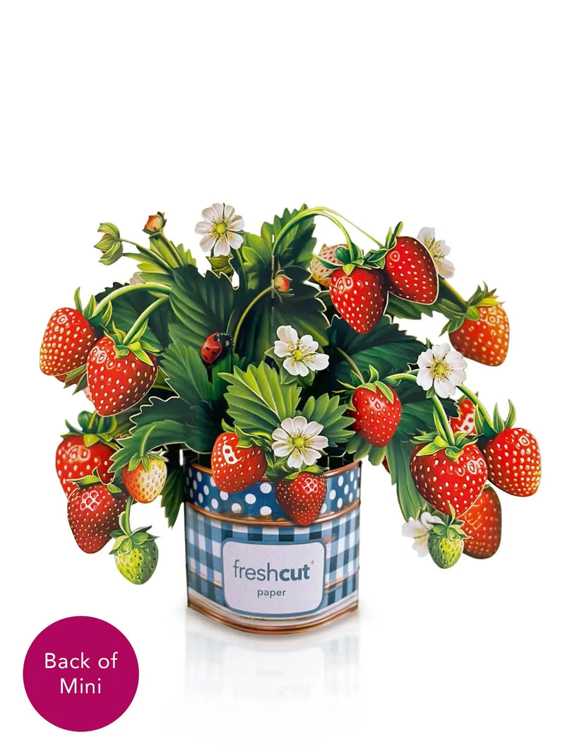 Mini Strawberry Blossom Pop-Up Greeting Card