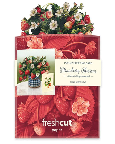 Mini Strawberry Blossom Pop-Up Greeting Card