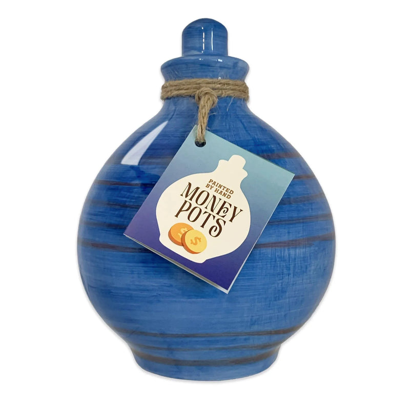 Midnight Waves Hand Painted Money Pot