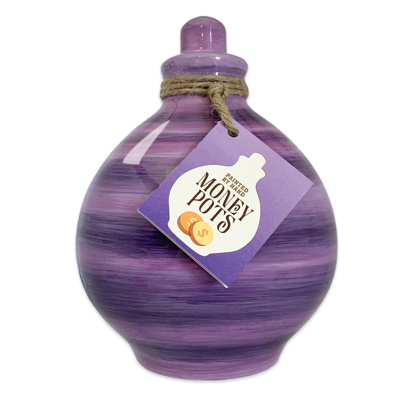 Amethyst Dreams Hand Painted Money Pot