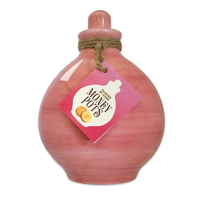 Rosy Radiance Hand Painted Money Pot