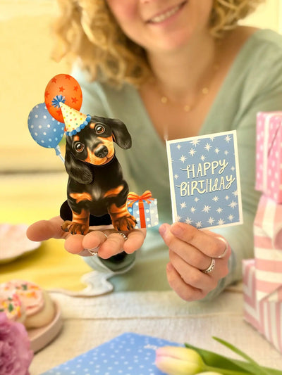 Mini Birthday Puppy Pop Up