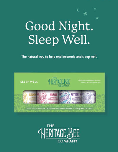 Sleep Well Gourmet Honey Gift Set with Gold Spoon - Made in Ontario