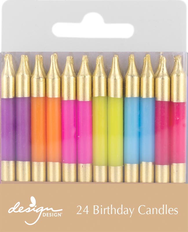 Razzle and Dazzle Stripe Birthday Candles