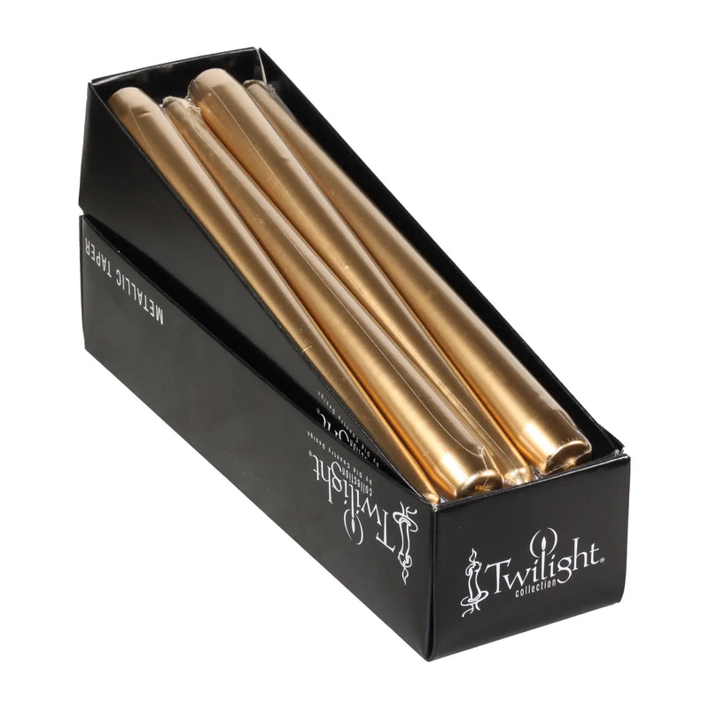 10 Inch Metallic Taper Candle - SOLD INDIVIDUALLY