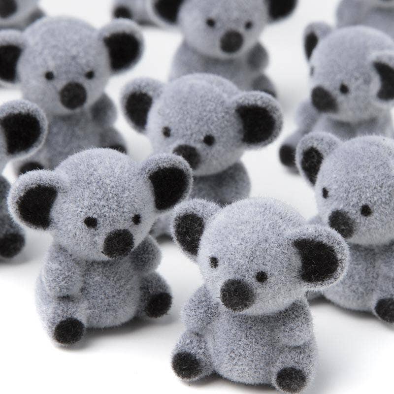 Miniature Flocked Baby Koala Bear - Sold Individually
