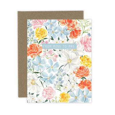 Floral Miss to Mrs. Card | Bridal Shower Card