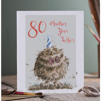 80 Another Year Wiser Birthday Card - Lemon And Lavender Toronto