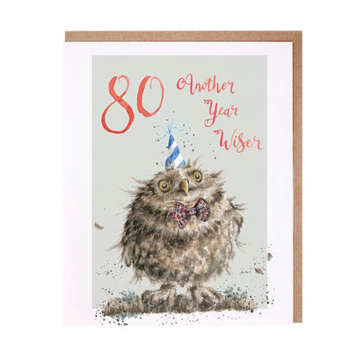 80 Another Year Wiser Birthday Card - Lemon And Lavender Toronto