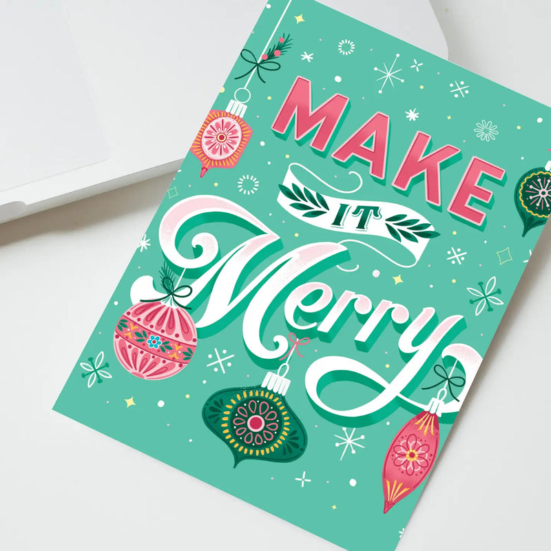Make It Merry - Greeting Card (Christmas / Holiday)