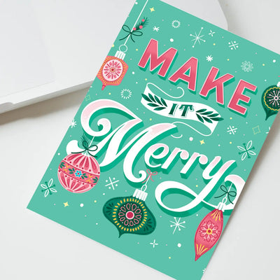 Make It Merry - Greeting Card (Christmas / Holiday)