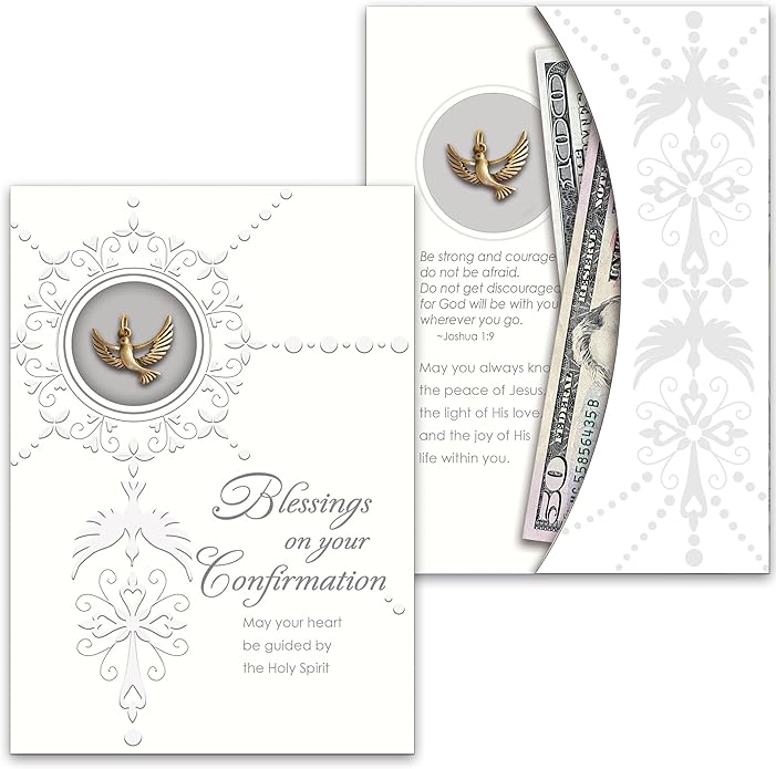 Confirmation Greeting Card with Lapel Pin