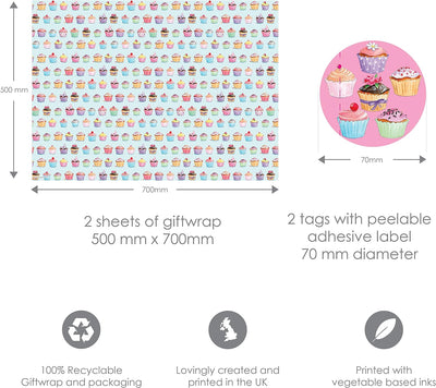 Cupcake Gift Wrap Pack
