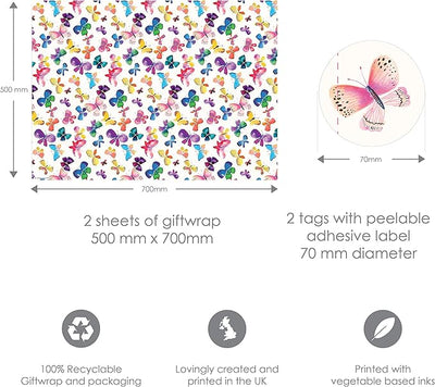 Butterflies Gift Wrap Pack