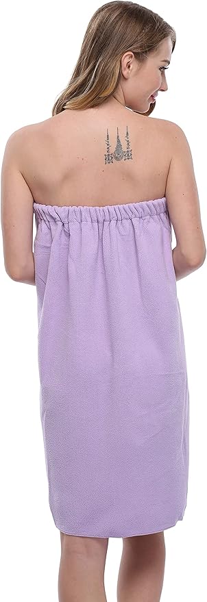 Elasticated Wrap Towel Dress with Bow