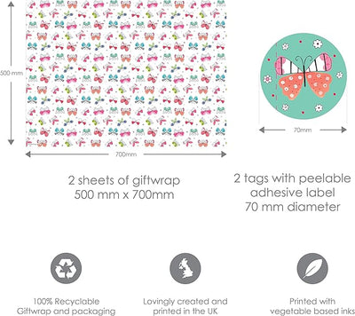 Butterflies Gift Wrap Pack