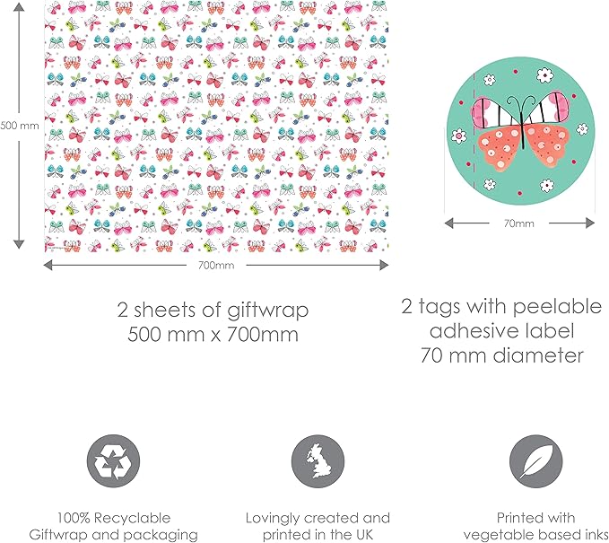 Butterflies Gift Wrap Pack