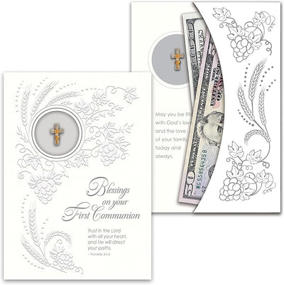Communion Greeting Card with Lapel Pin